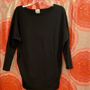 Black Top, Fitted at the waist.